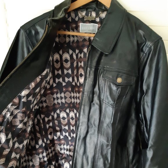 Guillaume Black Leather Jacket Size 2X - Picture 1 of 5